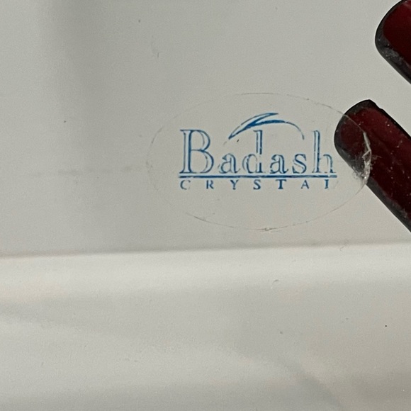 Badash crystal platter with three bullet stands - Picture 4 of 4